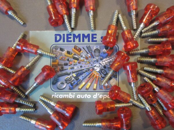 Vite fanale colorata rossa 28 mm